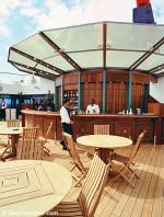 ID 2972 MILLENNIUM (2000/90288grt/IMO 9189419. Renamed CELEBRITY MILLENNIUM in 2009) - The Ocean Grill al fresco dining area, aft on Resort deck.